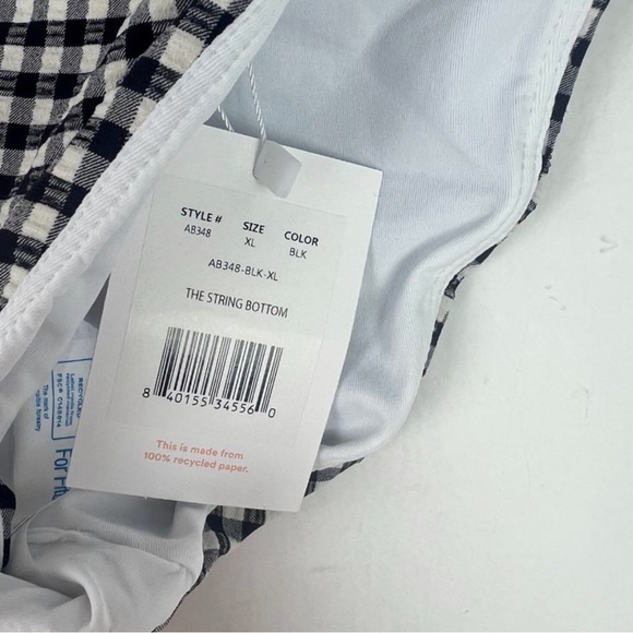 NWT Andie Swim The String Bottom Bikini Textured Gingham Size XL NEW - Picture 11 of 12